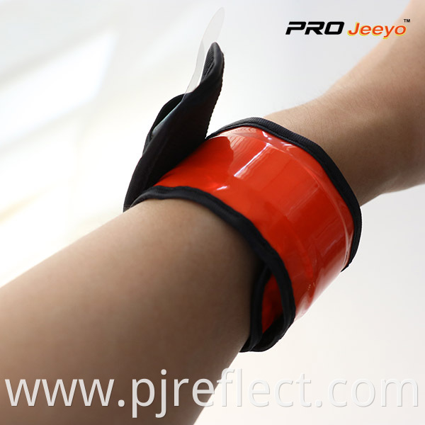 Reflective Safety Fluo Orange Slap Bracelet WB-JG004